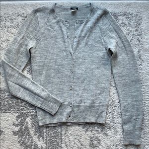 J. Crew grey cardigan with cute buttons
